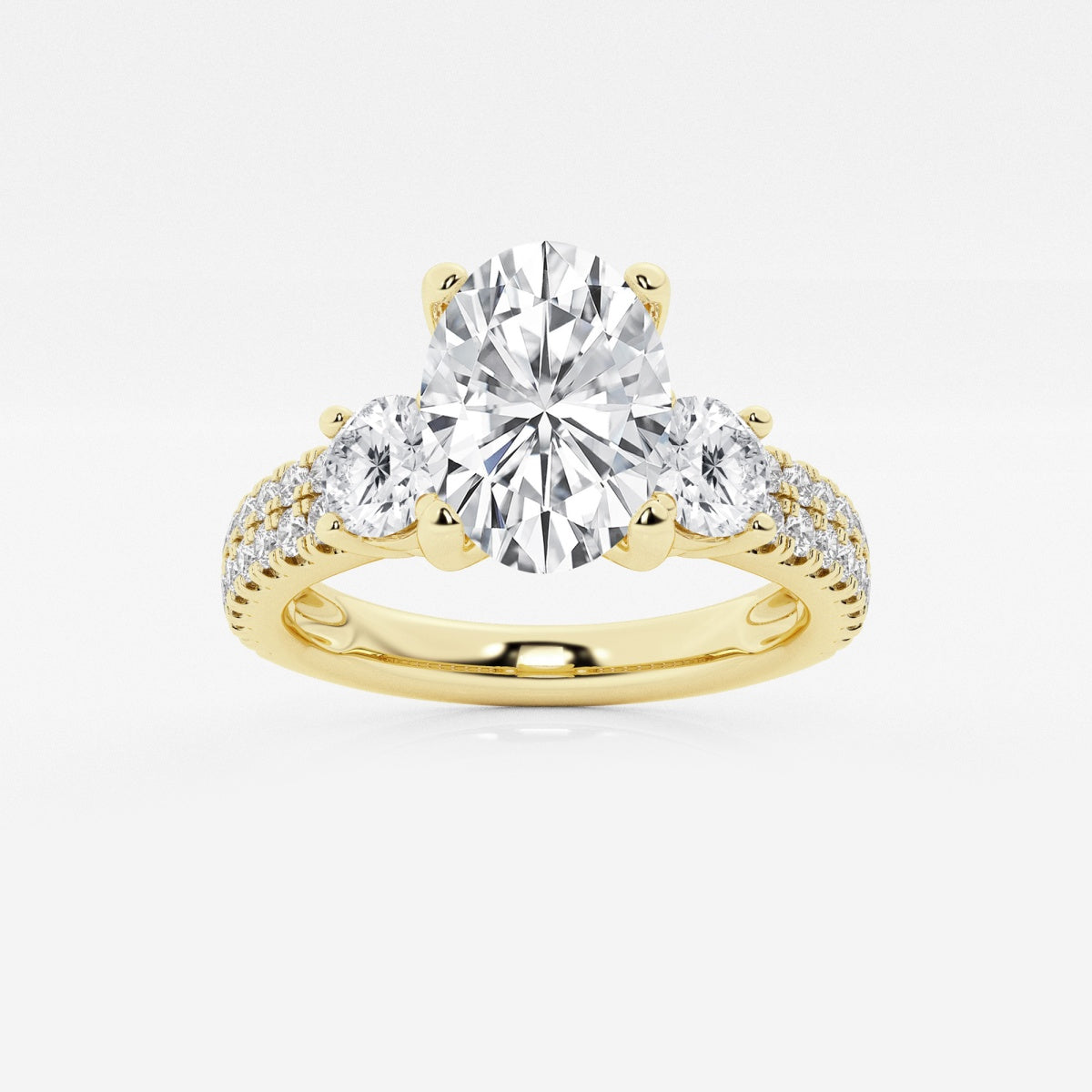 Vivienne - Double Row Accents Engagement Ring