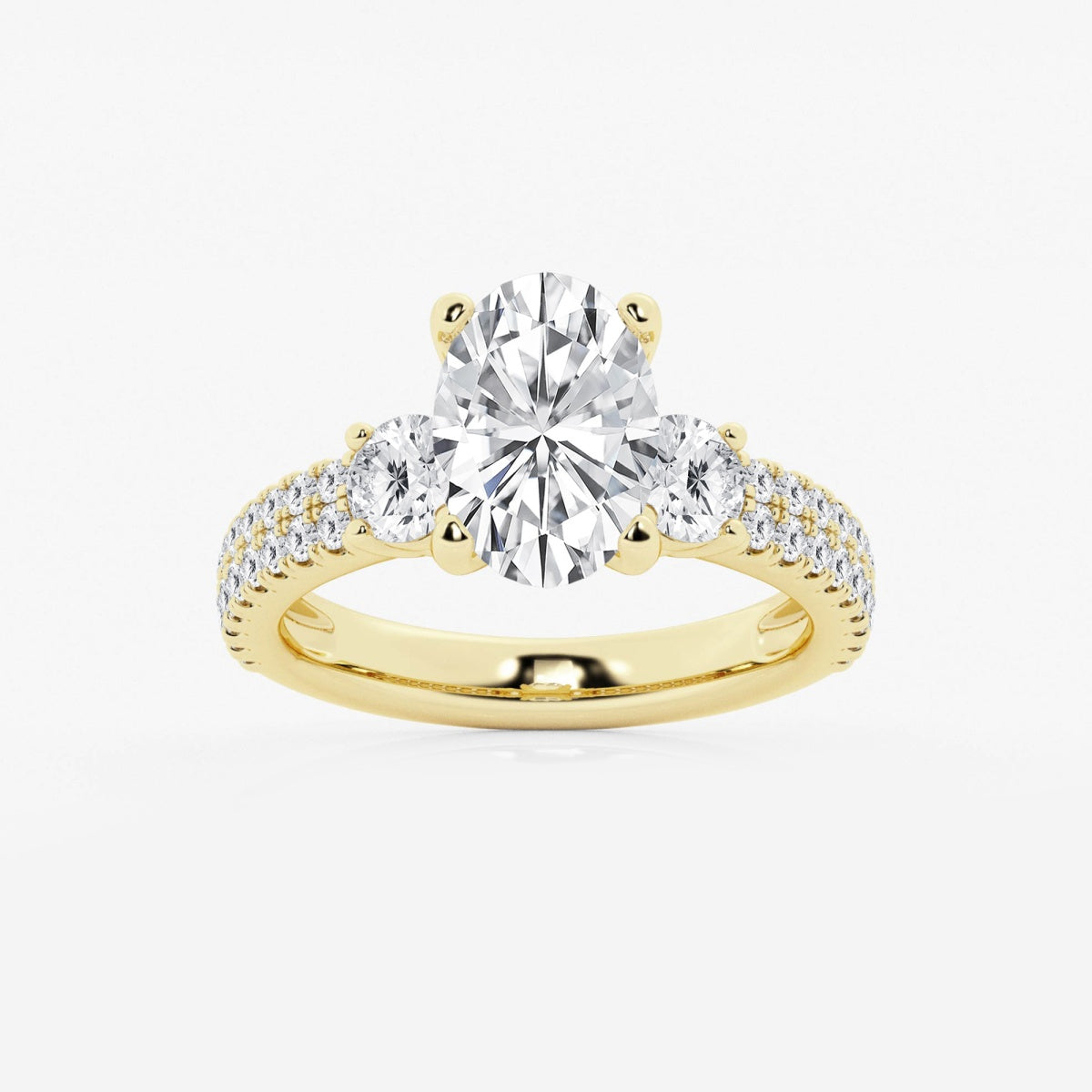 Vivienne - Double Row Accents Engagement Ring