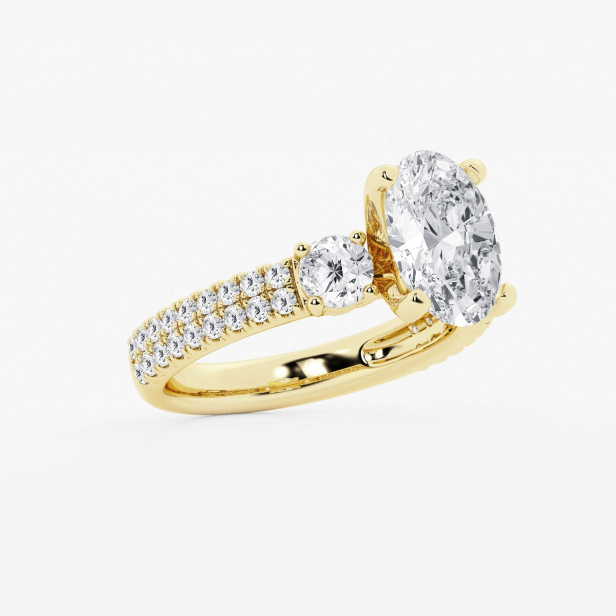 Vivienne - Double Row Accents Engagement Ring