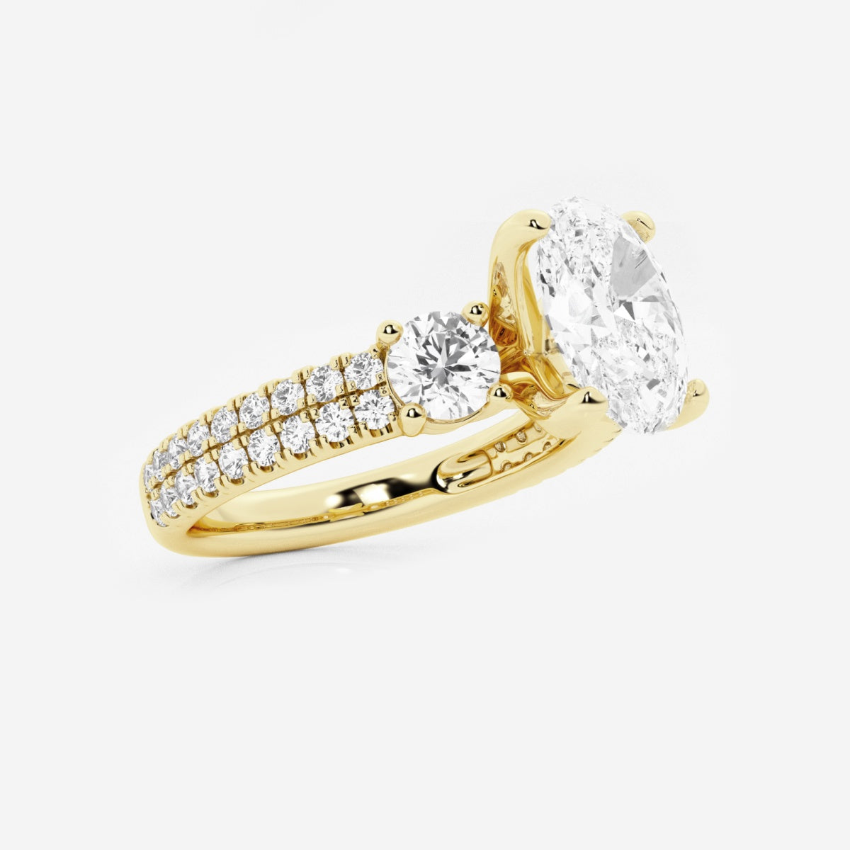 Vivienne - Double Row Accents Engagement Ring