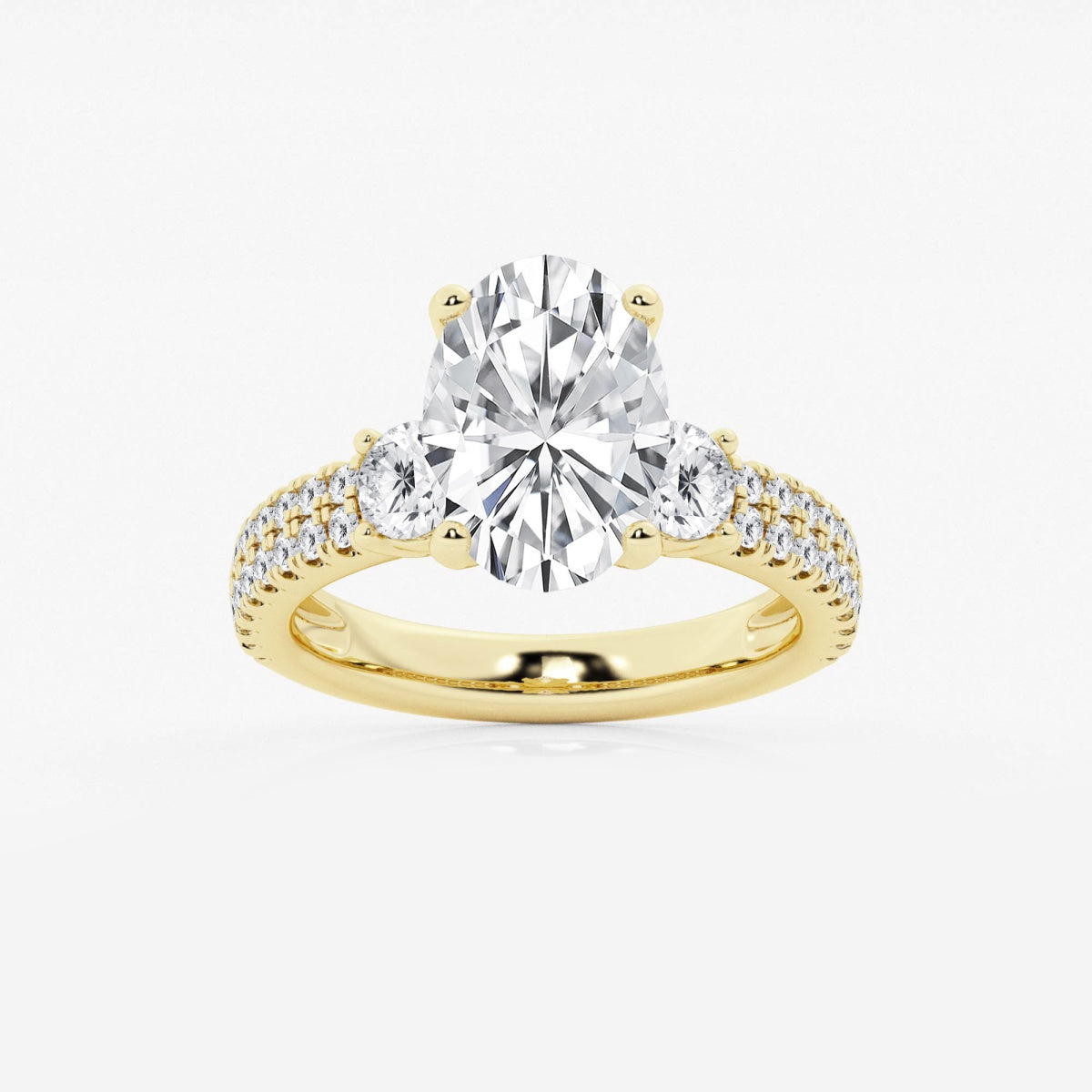 Vivienne - Double Row Accents Engagement Ring