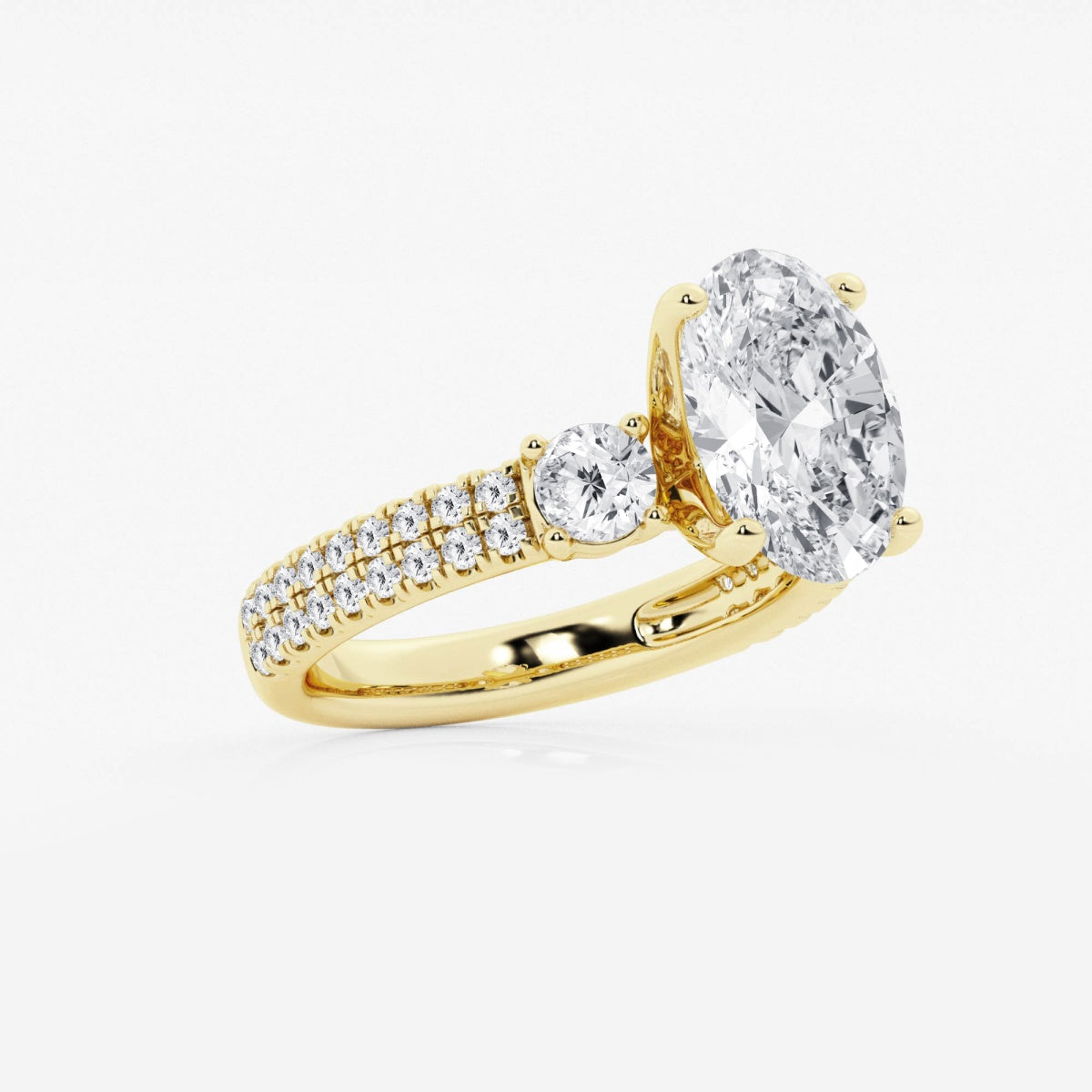 Vivienne - Double Row Accents Engagement Ring