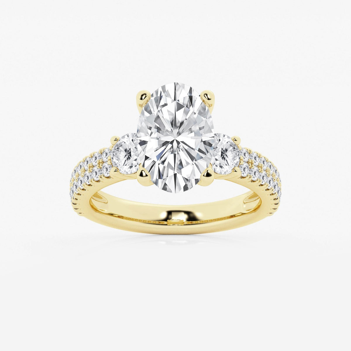 Vivienne - Double Row Accents Engagement Ring