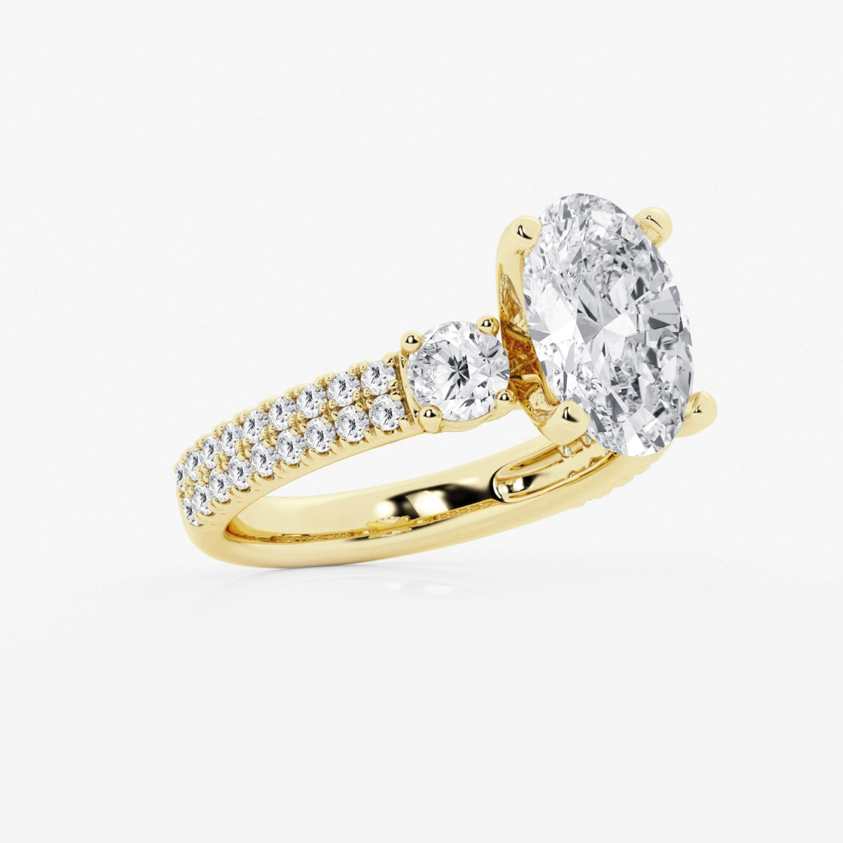 Vivienne - Double Row Accents Engagement Ring