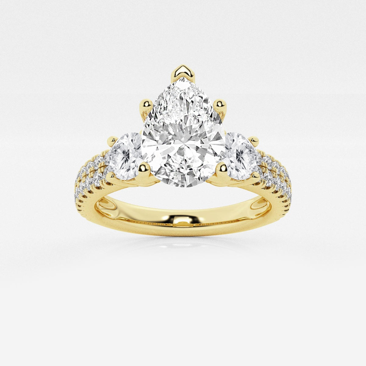 Vivienne - Double Row Accents Engagement Ring