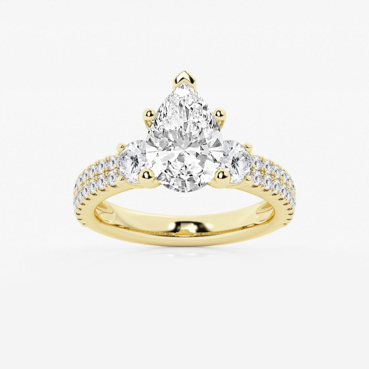 Vivienne - Double Row Accents Engagement Ring