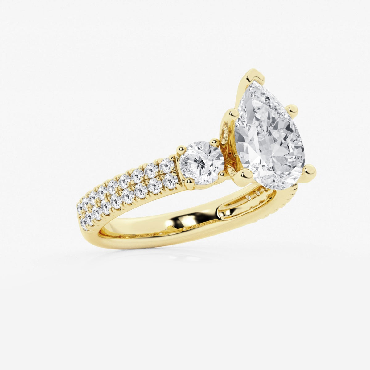 Vivienne - Double Row Accents Engagement Ring