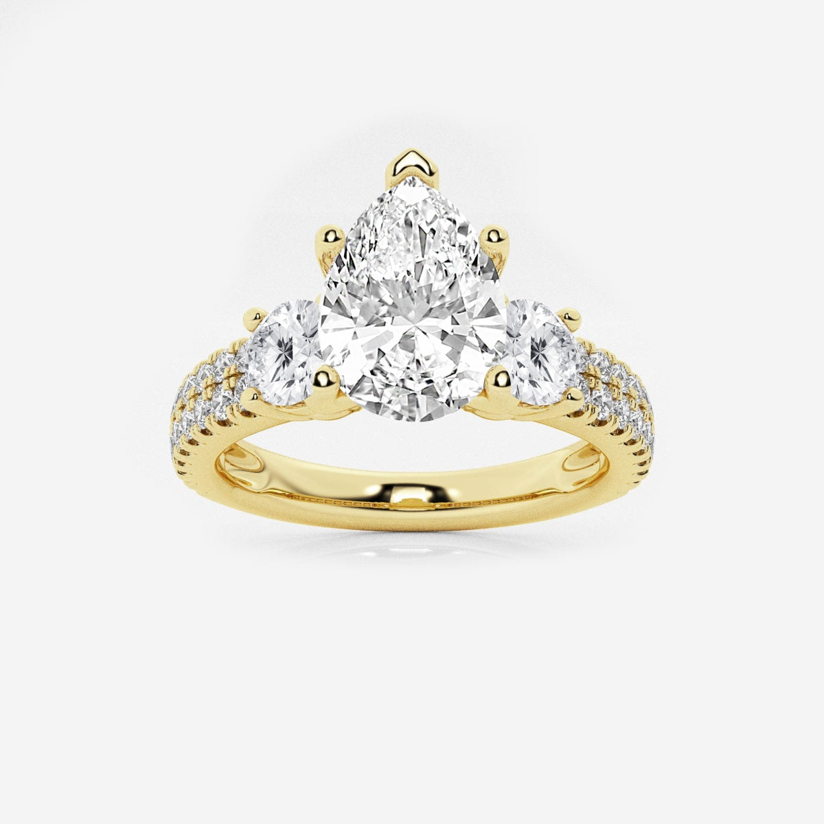 Vivienne - Double Row Accents Engagement Ring