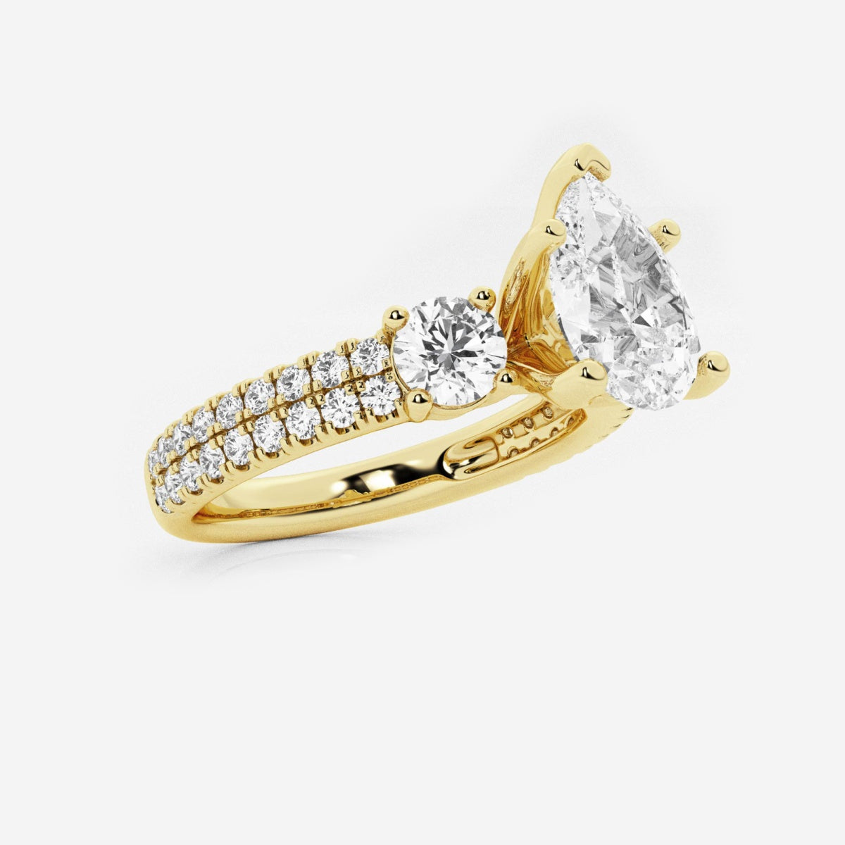 Vivienne - Double Row Accents Engagement Ring