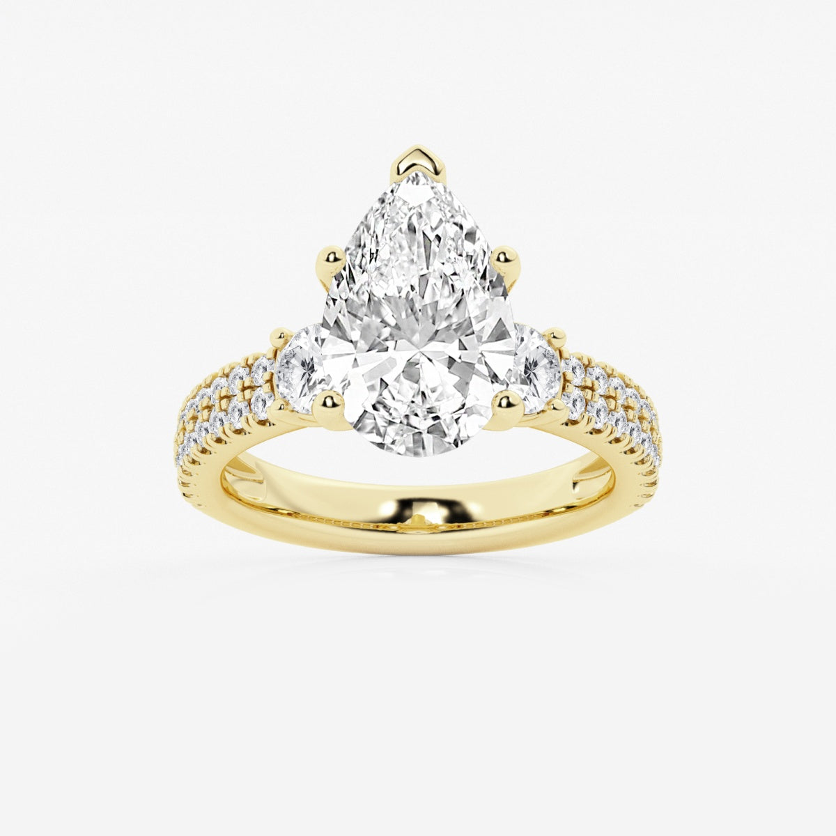 Vivienne - Double Row Accents Engagement Ring