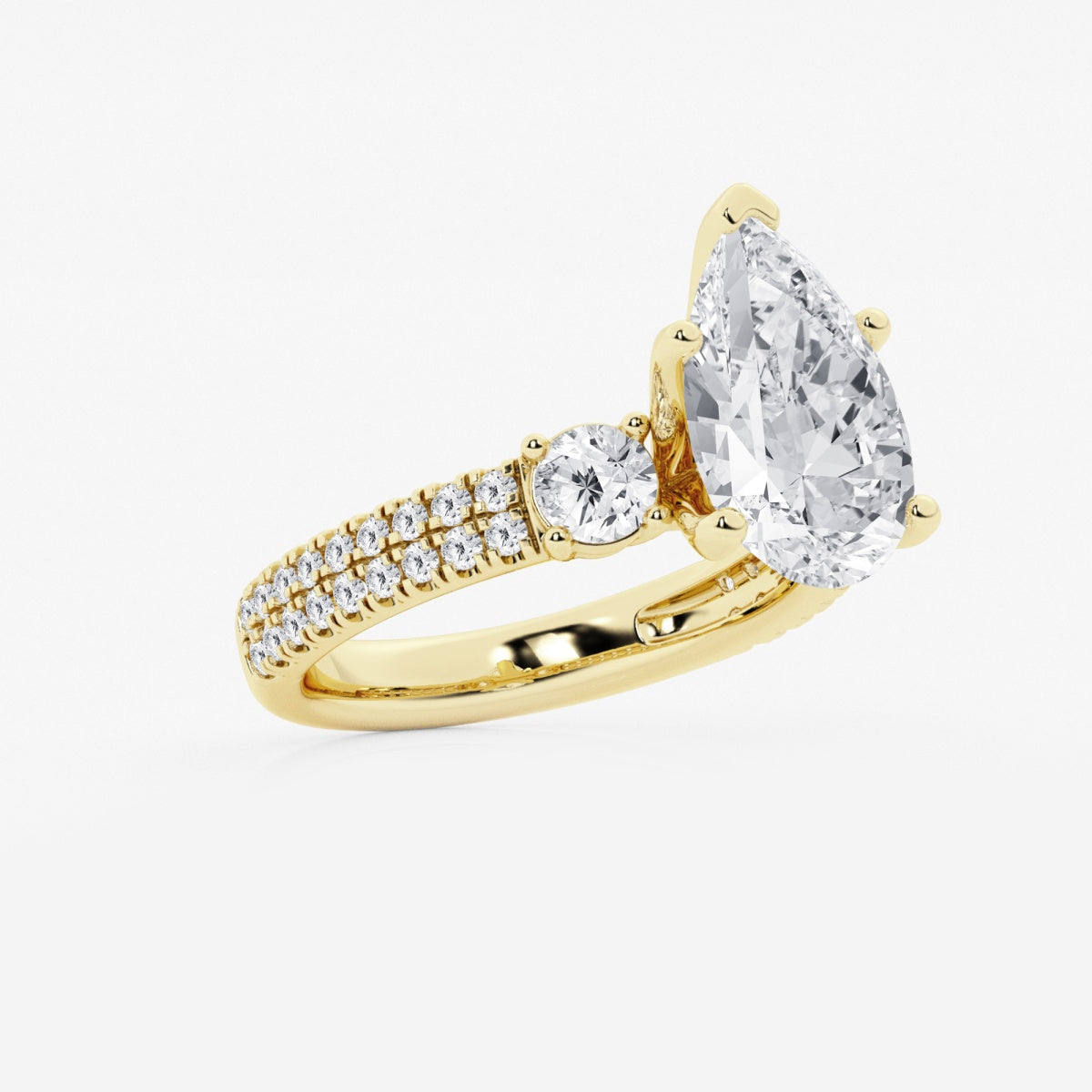 Vivienne - Double Row Accents Engagement Ring