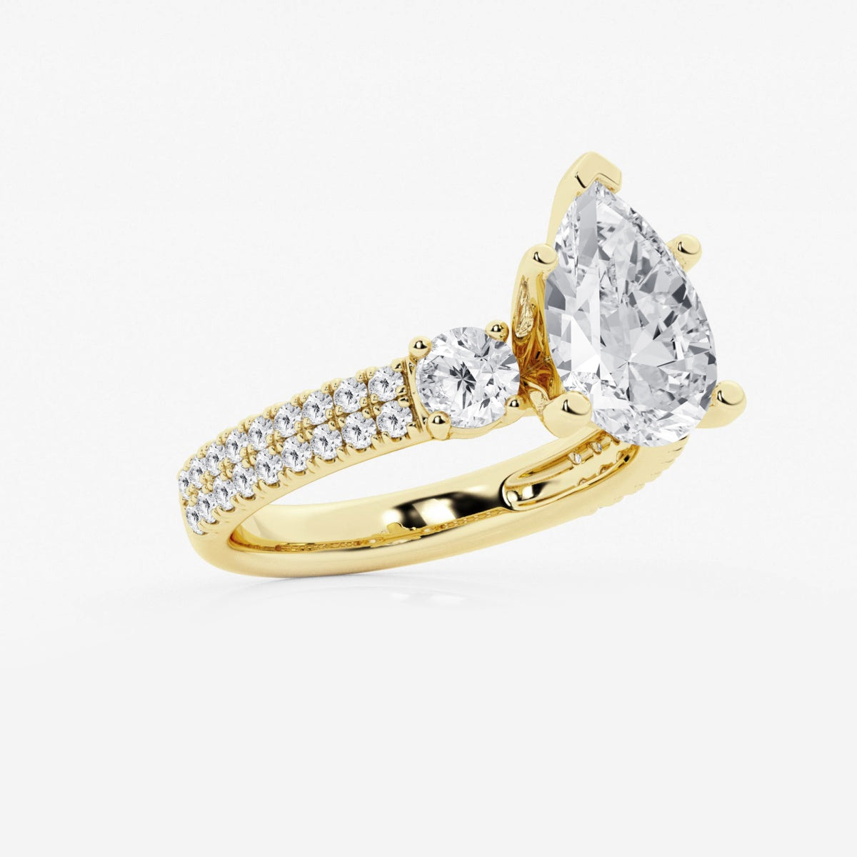 Vivienne - Double Row Accents Engagement Ring