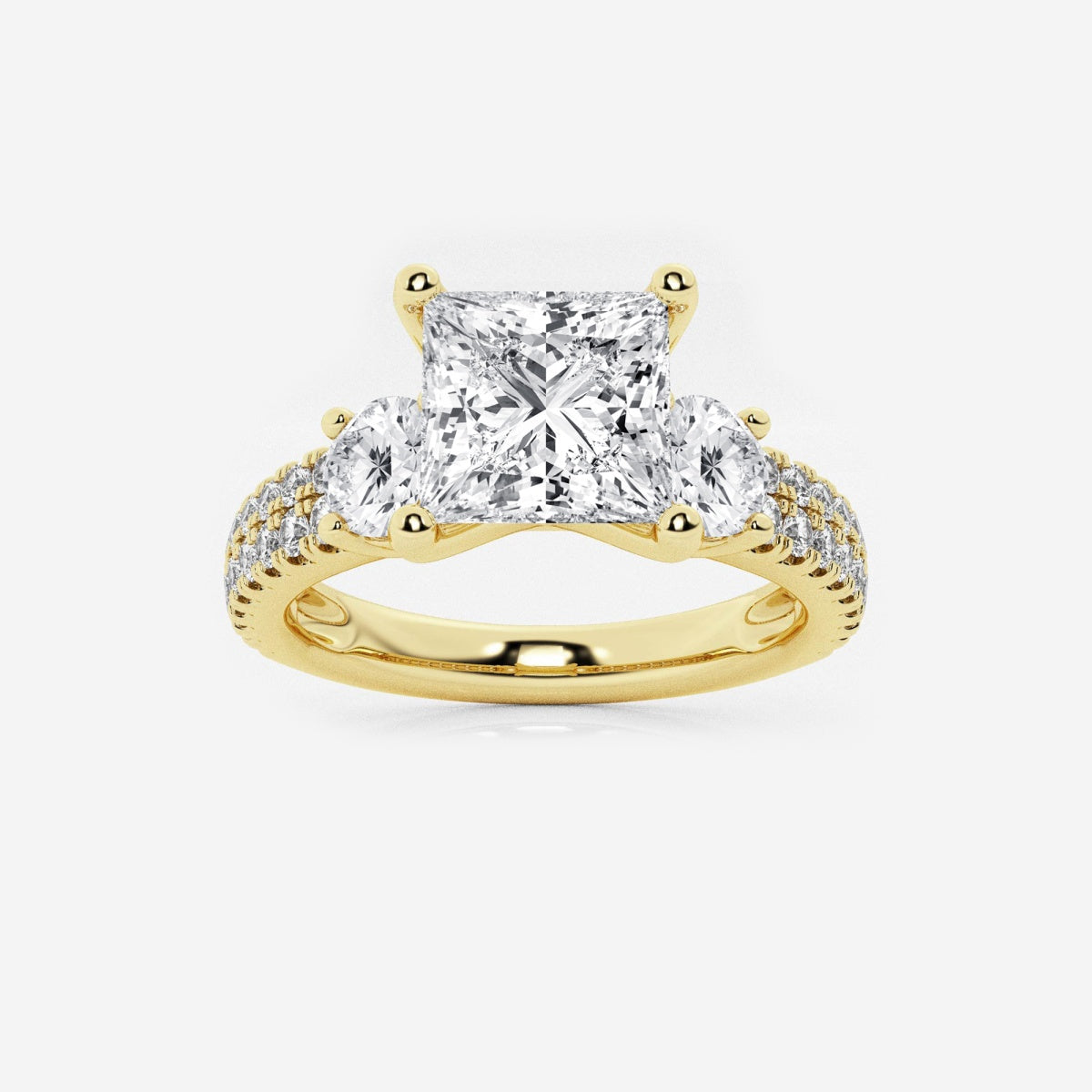 Vivienne - Double Row Accents Engagement Ring