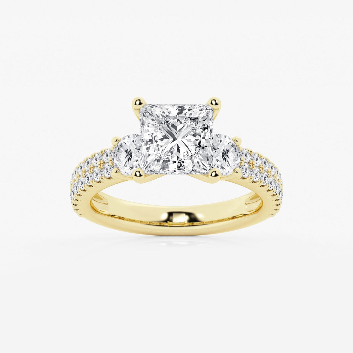 Vivienne - Double Row Accents Engagement Ring