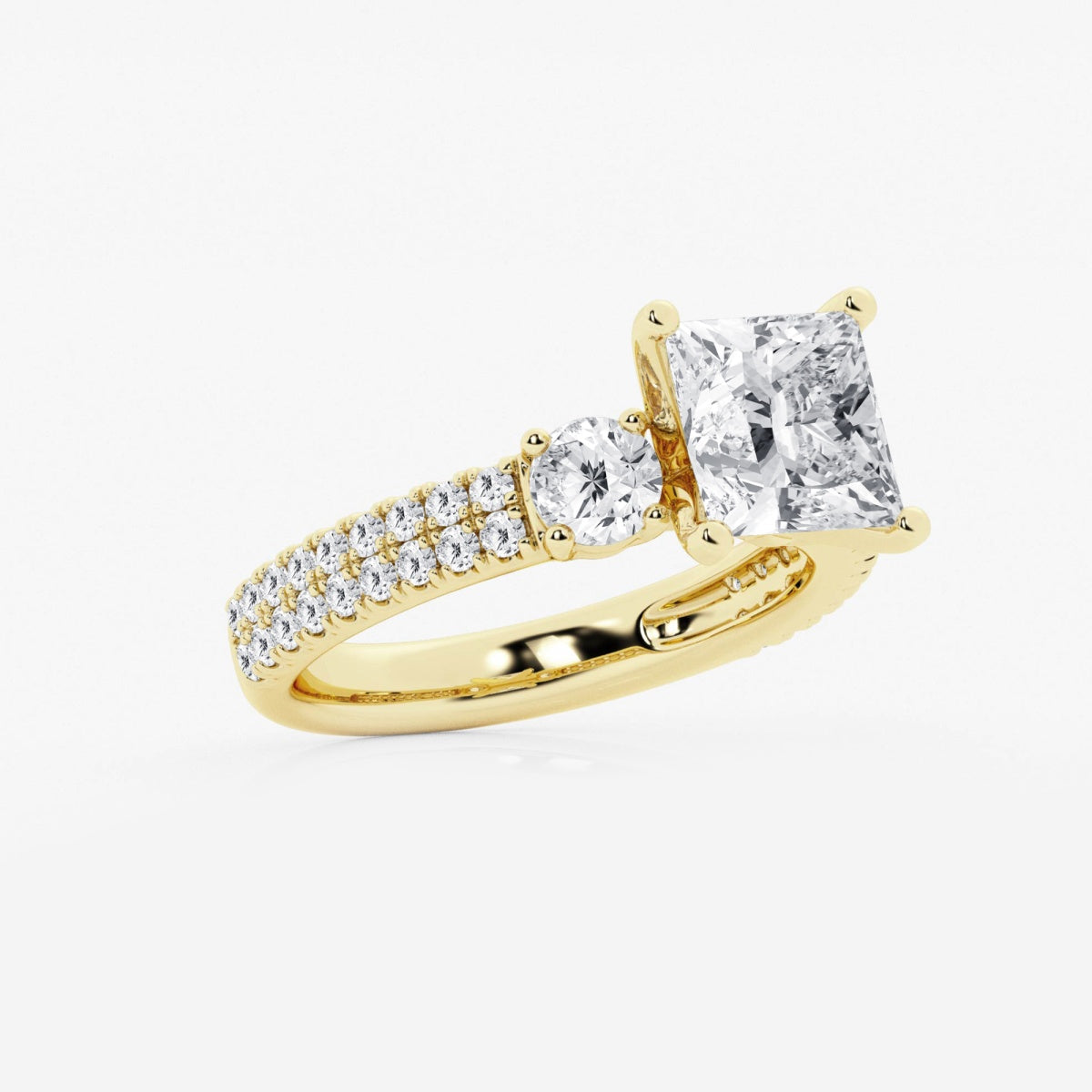 Vivienne - Double Row Accents Engagement Ring