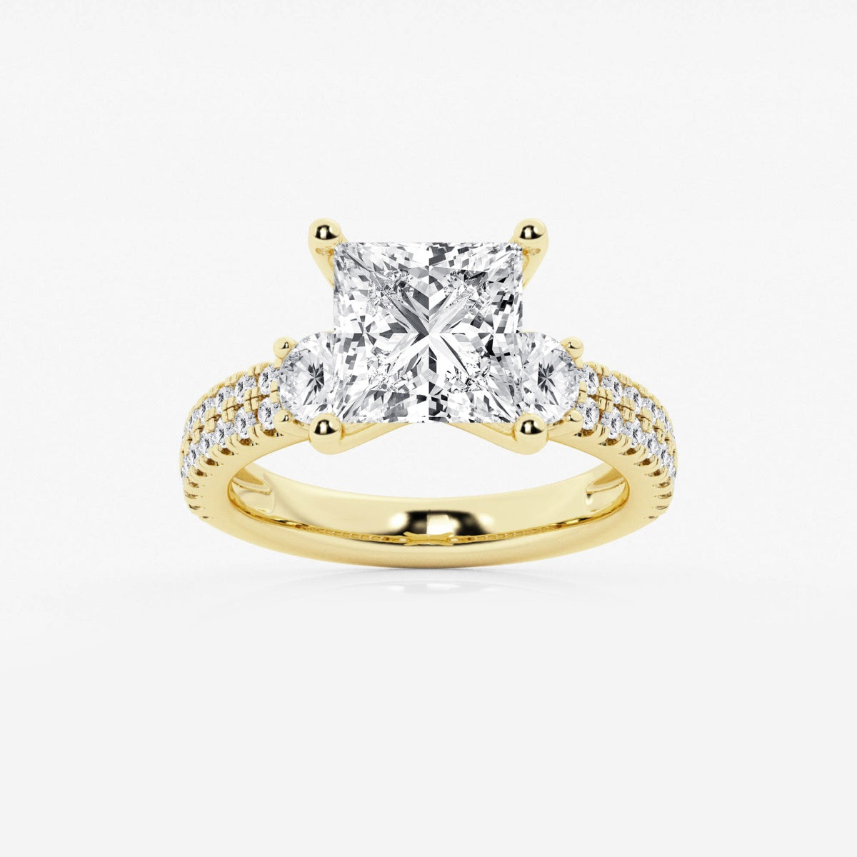 Vivienne - Double Row Accents Engagement Ring