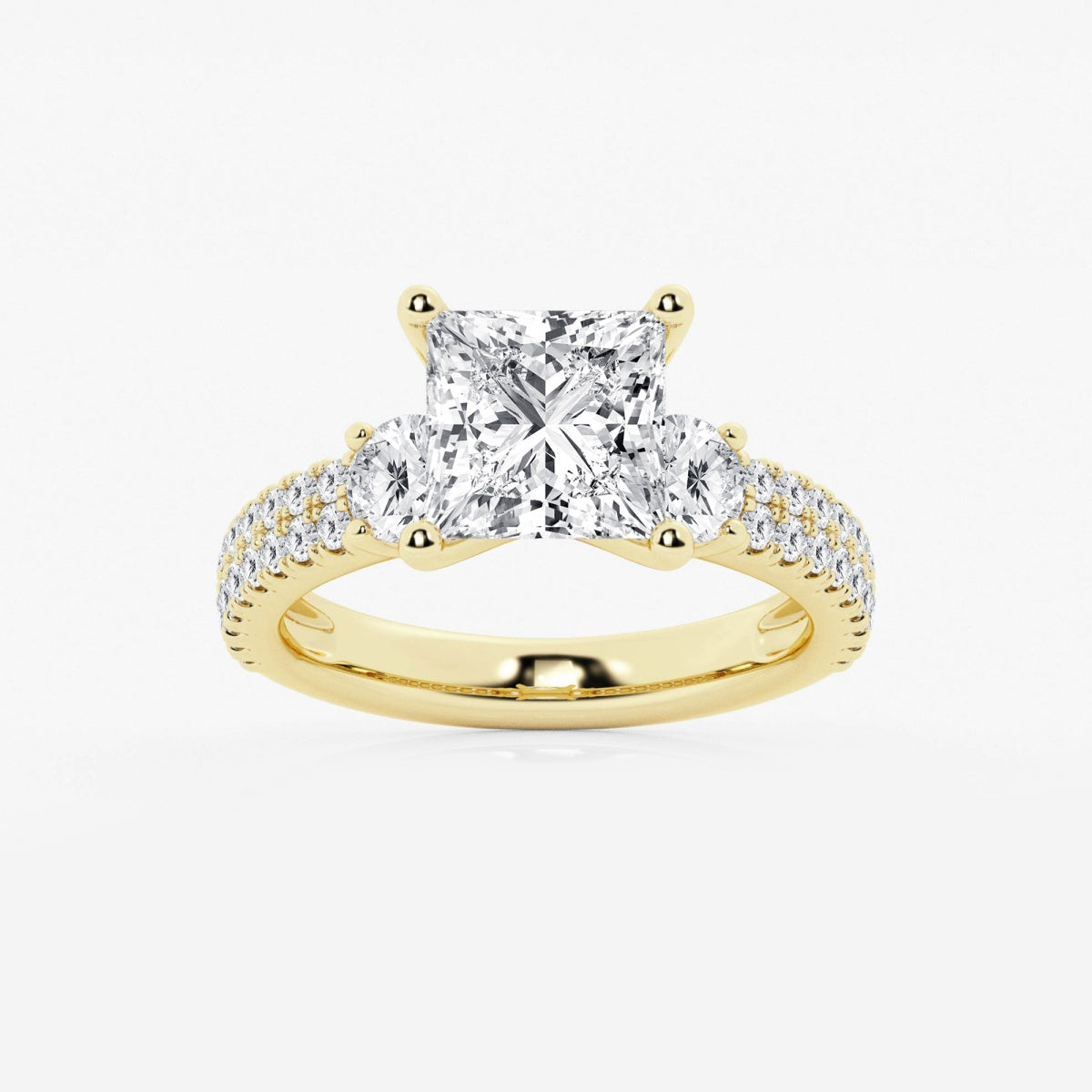 Vivienne - Double Row Accents Engagement Ring