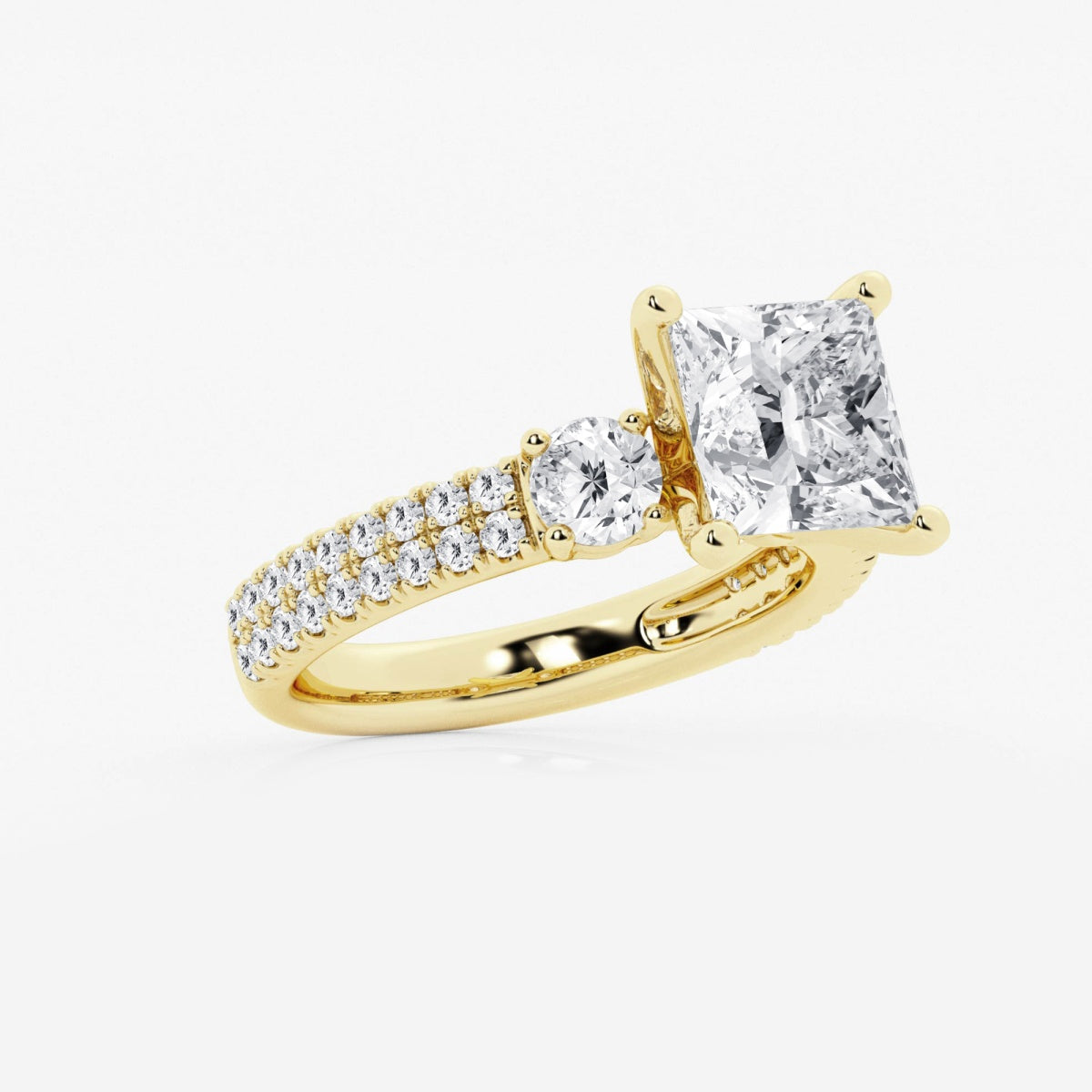 Vivienne - Double Row Accents Engagement Ring