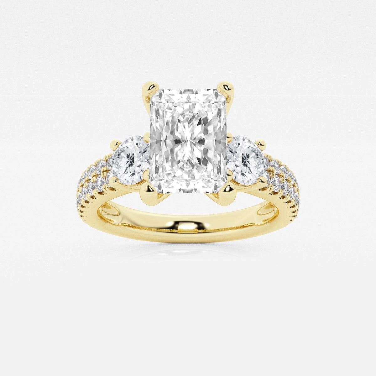 Vivienne - Double Row Accents Engagement Ring