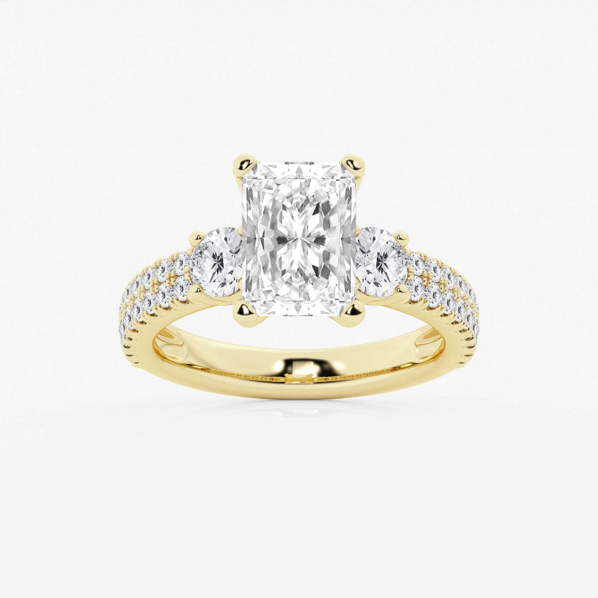 Vivienne - Double Row Accents Engagement Ring