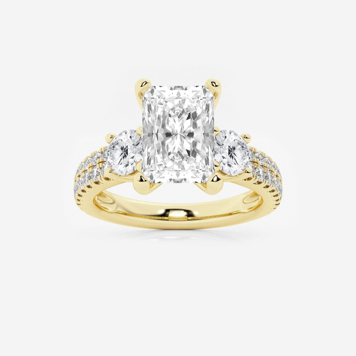 Vivienne - Double Row Accents Engagement Ring