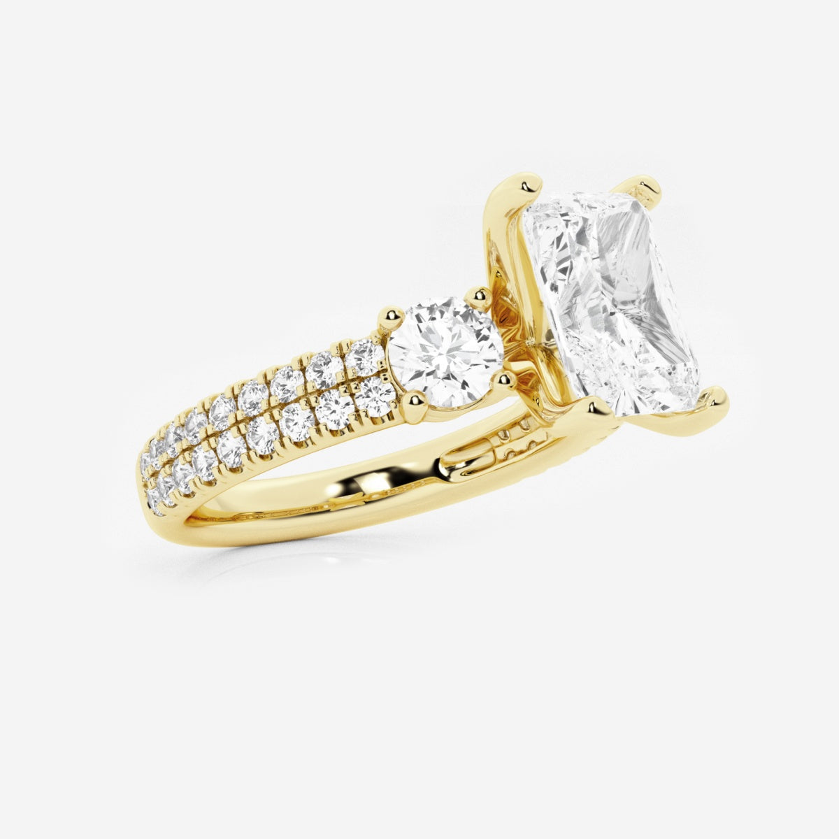 Vivienne - Double Row Accents Engagement Ring