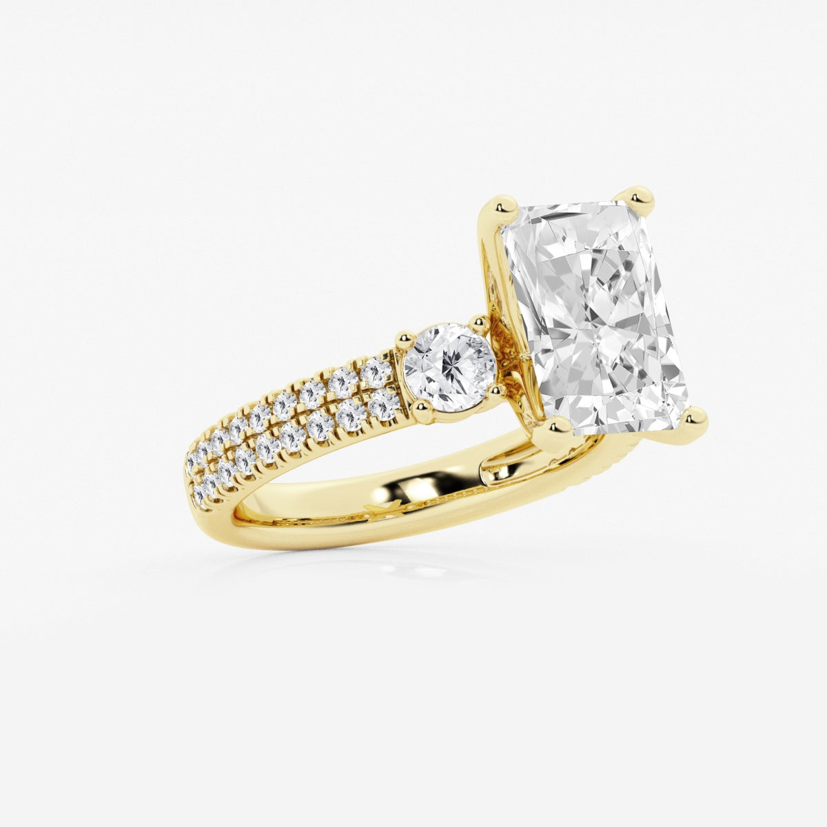 Vivienne - Double Row Accents Engagement Ring