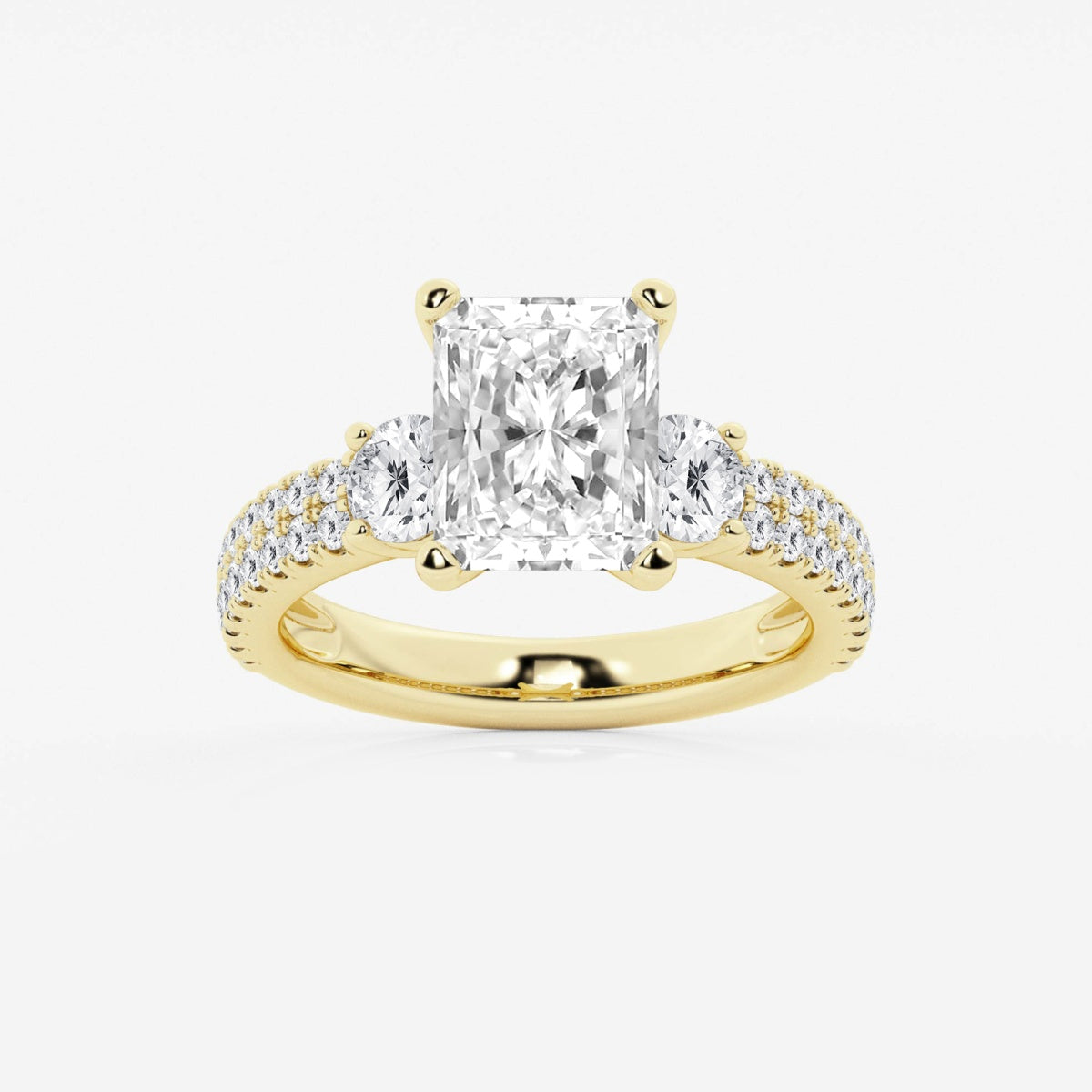 Vivienne - Double Row Accents Engagement Ring