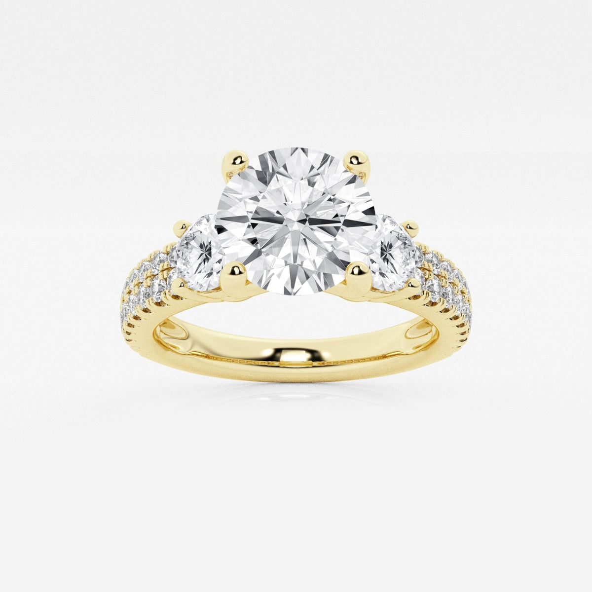 Vivienne - Double Row Accents Engagement Ring