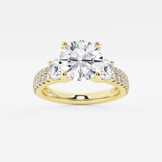 Vivienne - Double Row Accents Engagement Ring