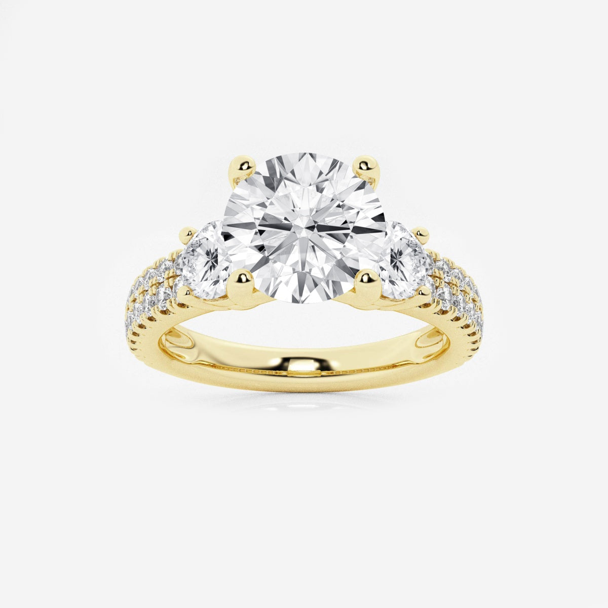 Vivienne - Double Row Accents Engagement Ring