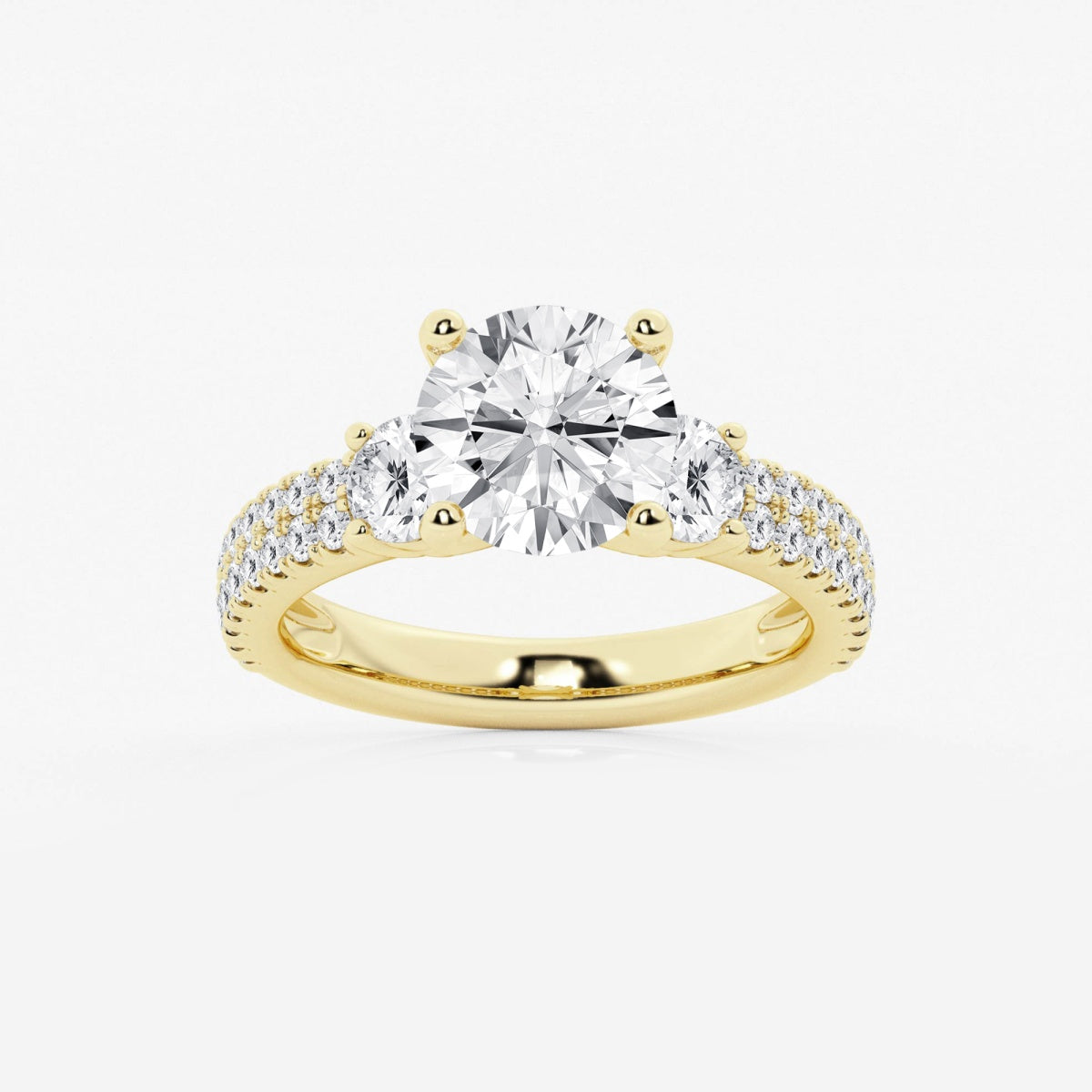 Vivienne - Double Row Accents Engagement Ring