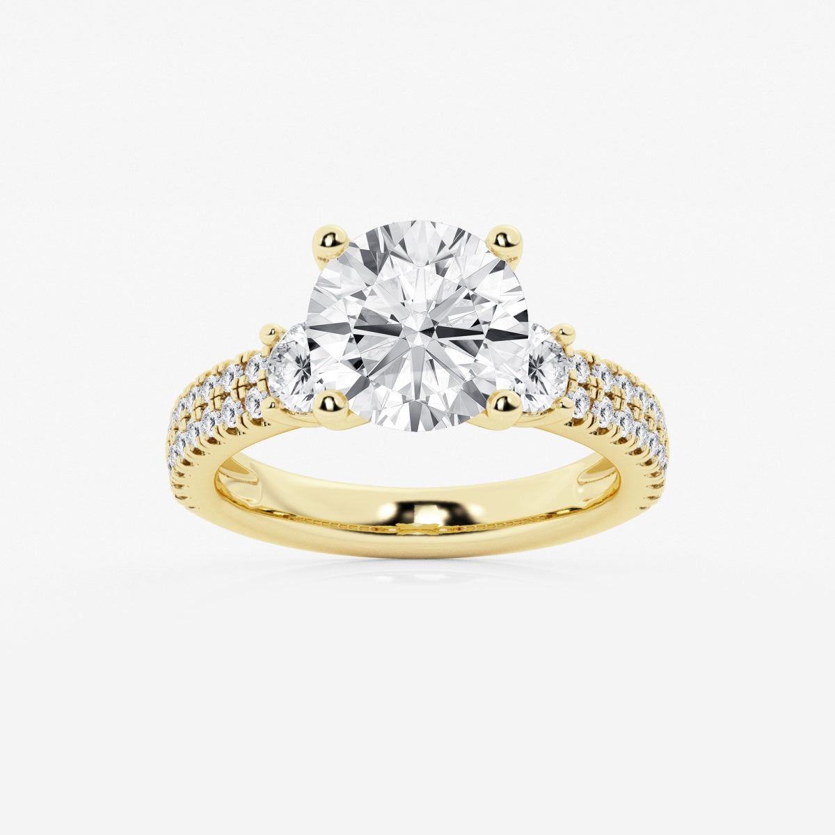 Vivienne - Double Row Accents Engagement Ring