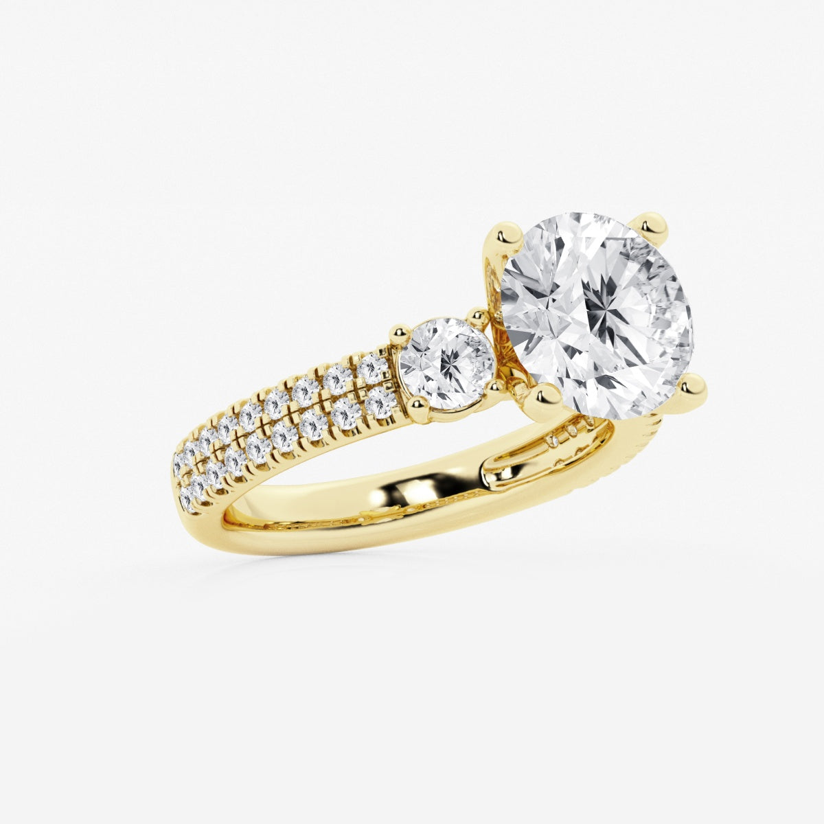 Vivienne - Double Row Accents Engagement Ring