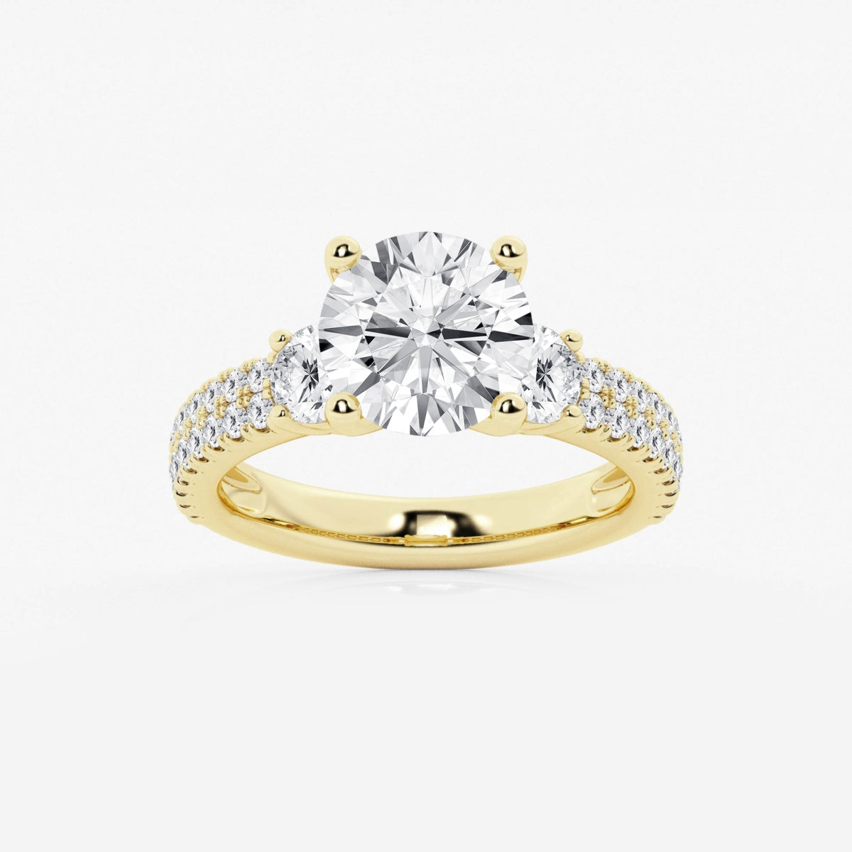 Vivienne - Double Row Accents Engagement Ring