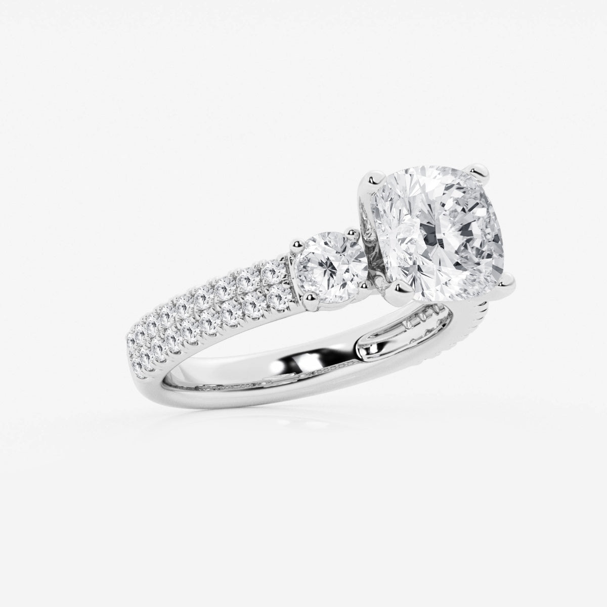 Vivienne - Double Row Accents Engagement Ring