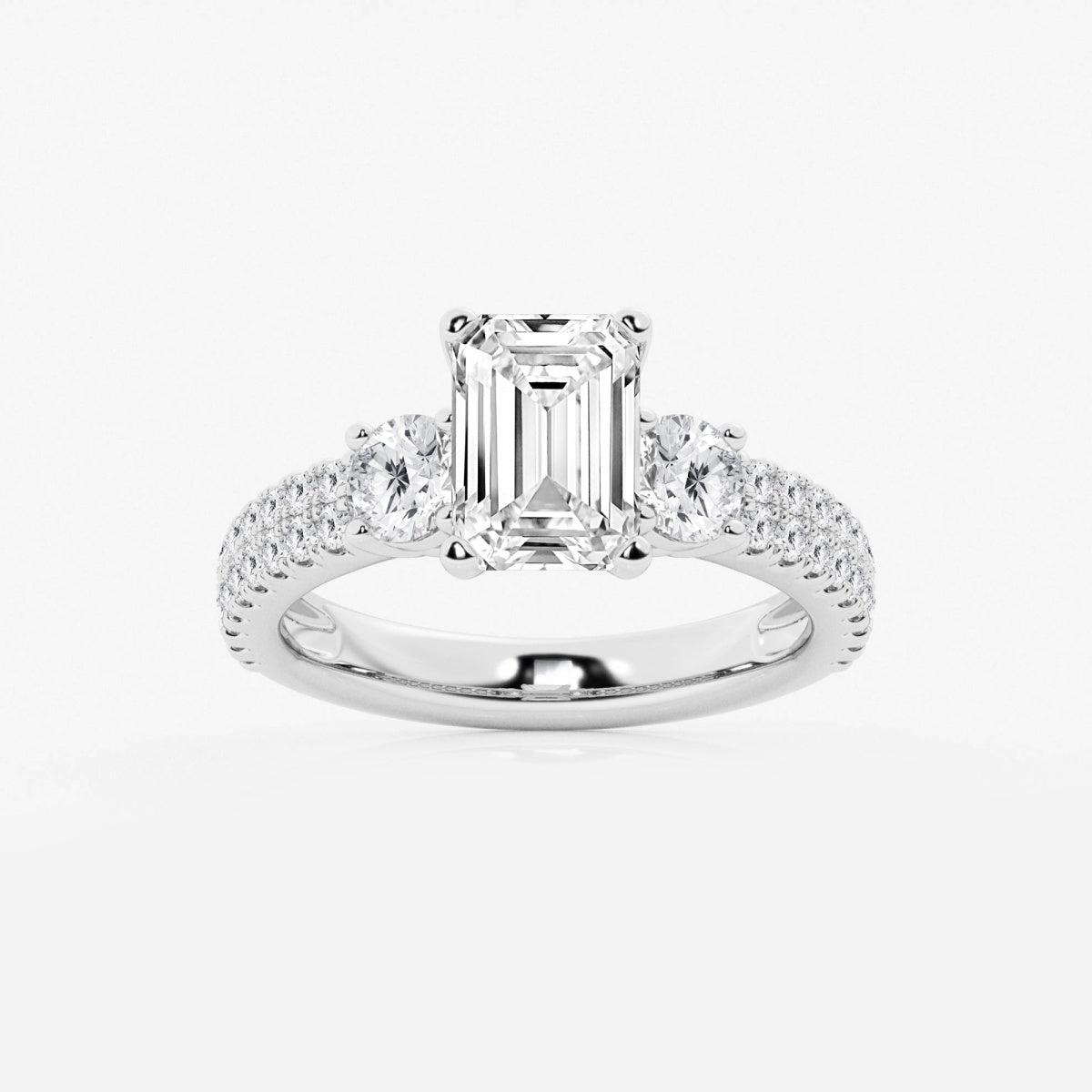 Vivienne - Double Row Accents Engagement Ring