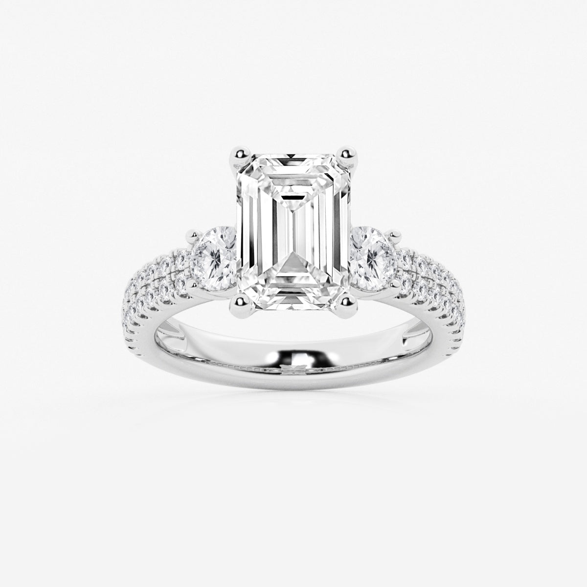 Vivienne - Double Row Accents Engagement Ring