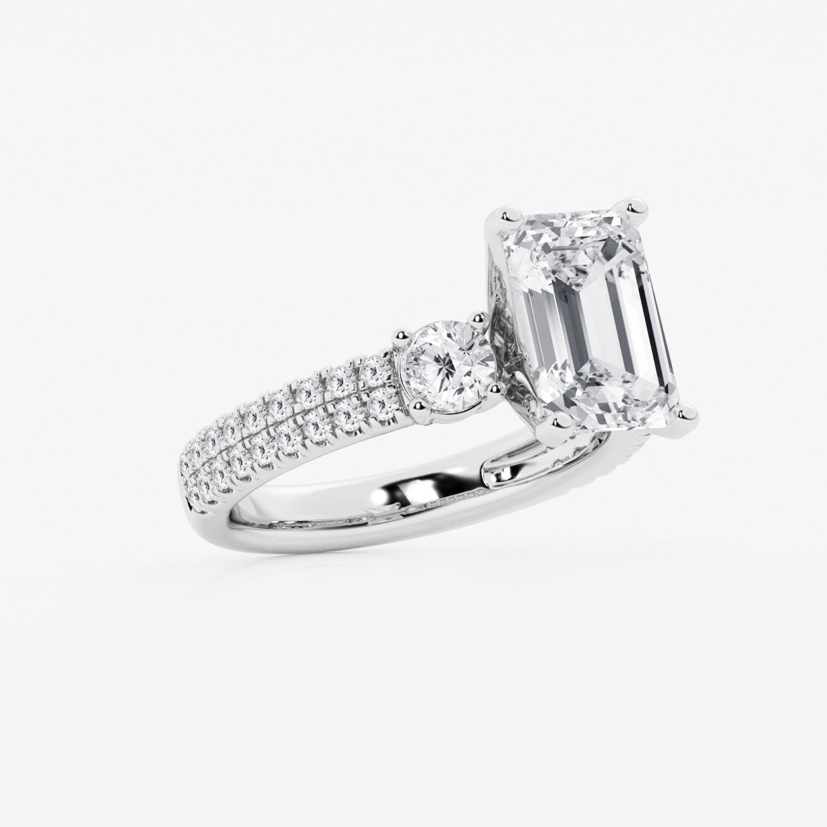 Vivienne - Double Row Accents Engagement Ring