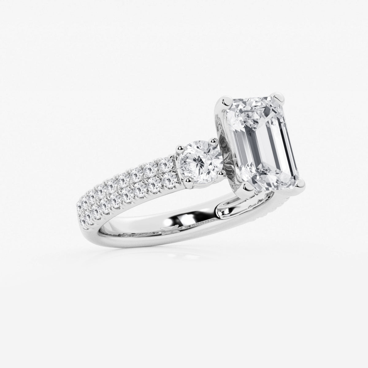 Vivienne - Double Row Accents Engagement Ring