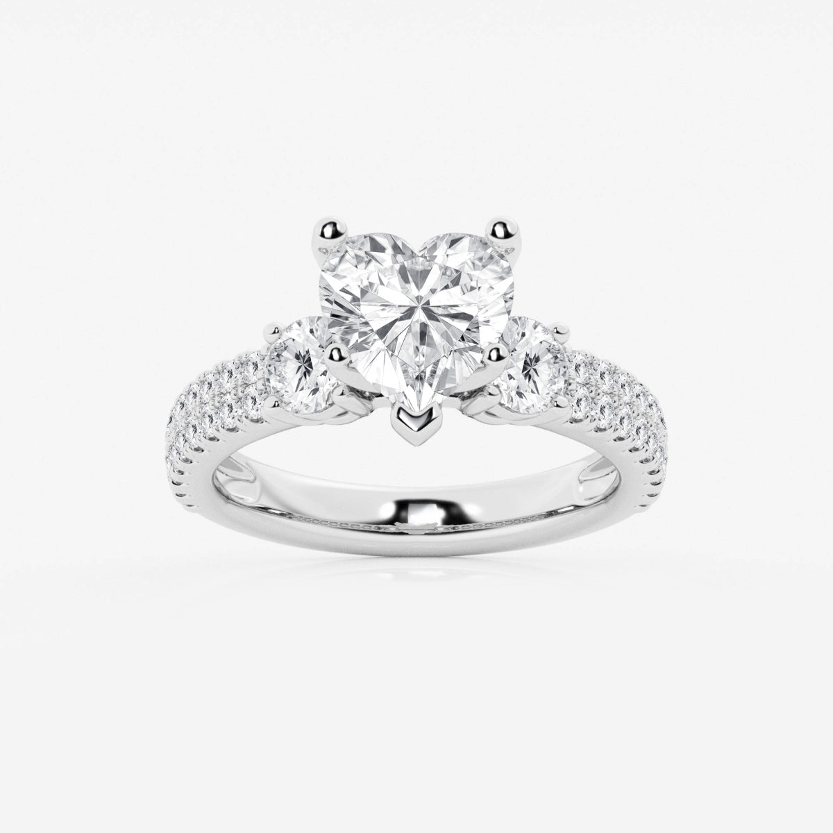 Vivienne - Double Row Accents Engagement Ring