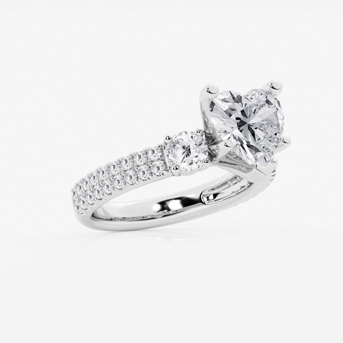 Vivienne - Double Row Accents Engagement Ring