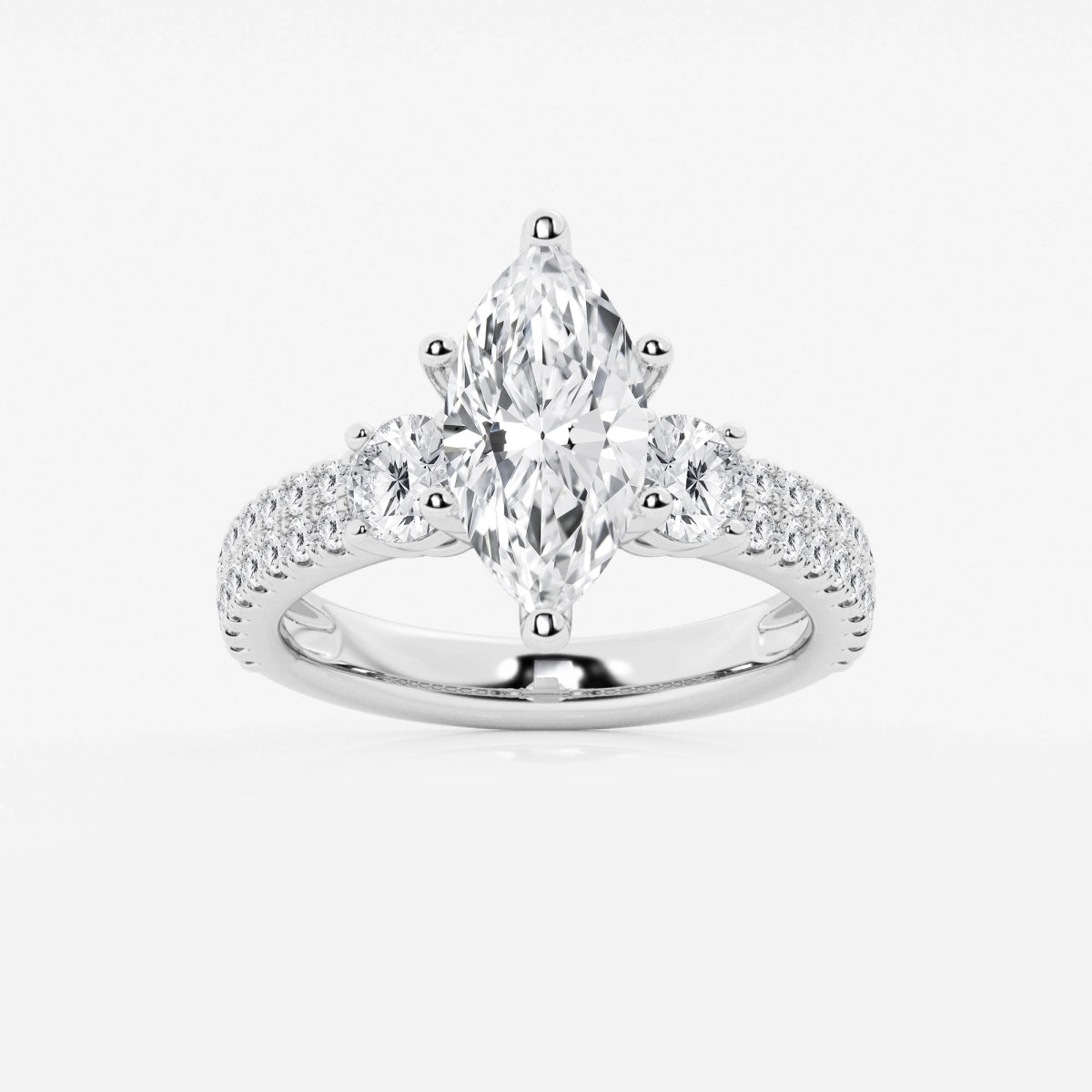 Vivienne - Double Row Accents Engagement Ring