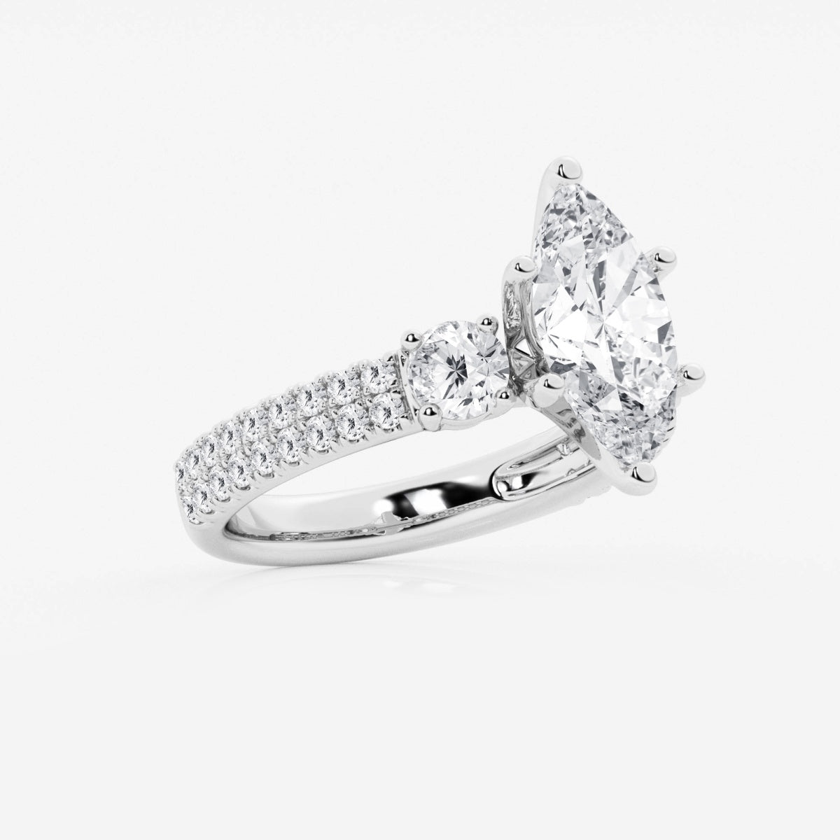 Vivienne - Double Row Accents Engagement Ring