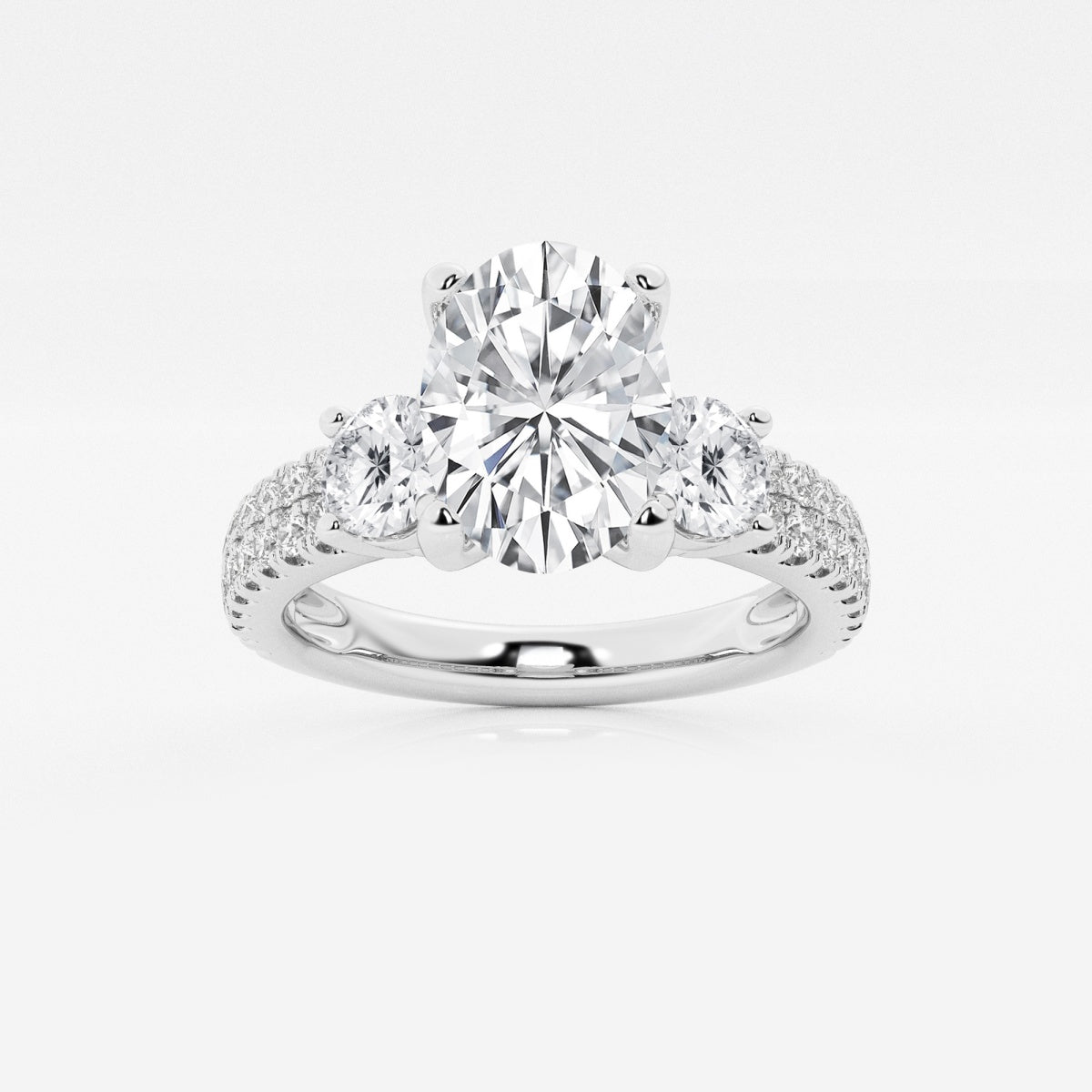 Vivienne - Double Row Accents Engagement Ring