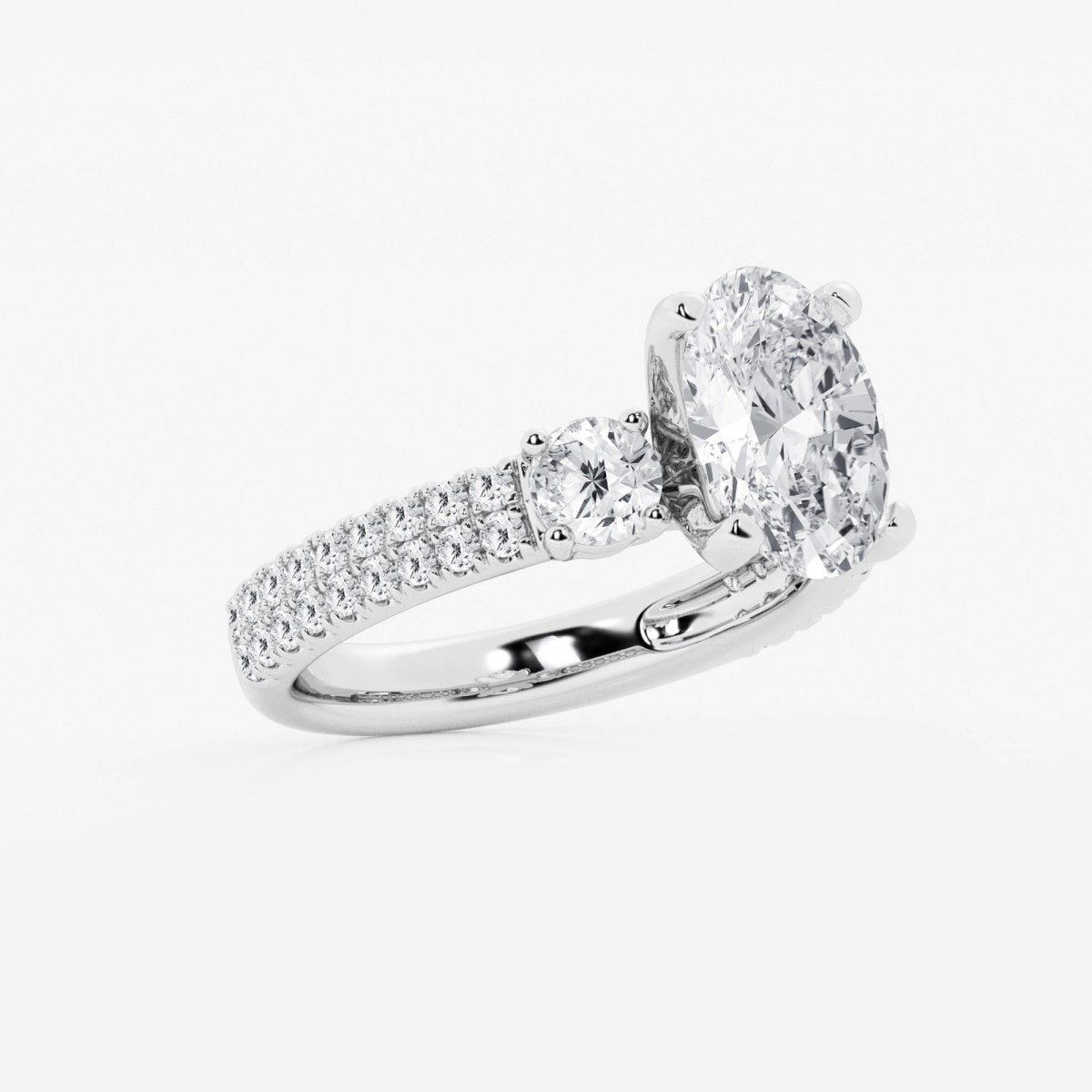 Vivienne - Double Row Accents Engagement Ring