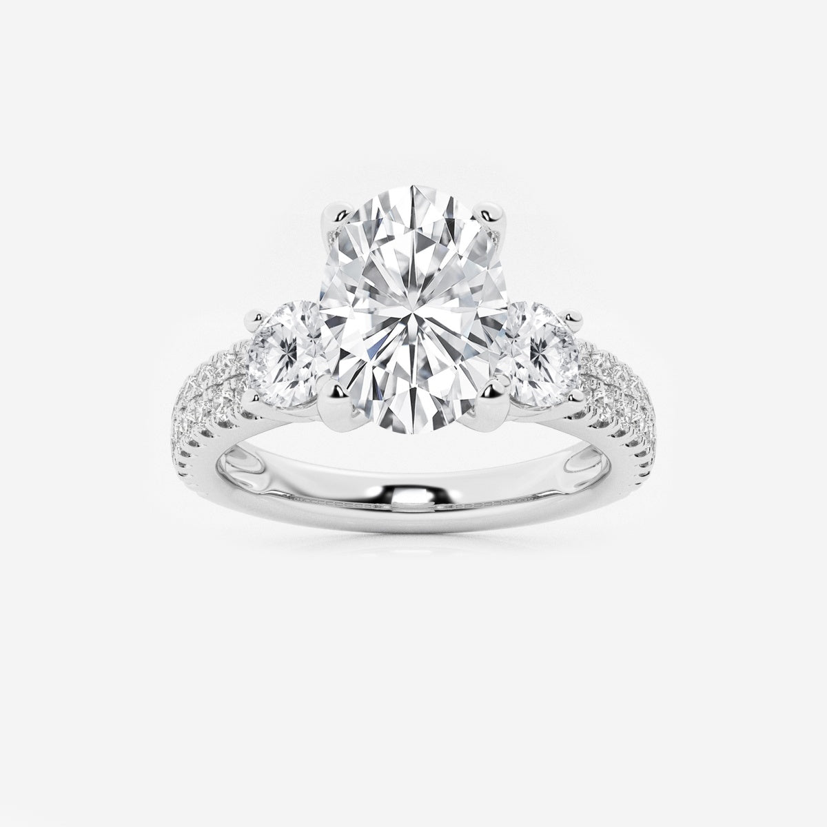 Vivienne - Double Row Accents Engagement Ring