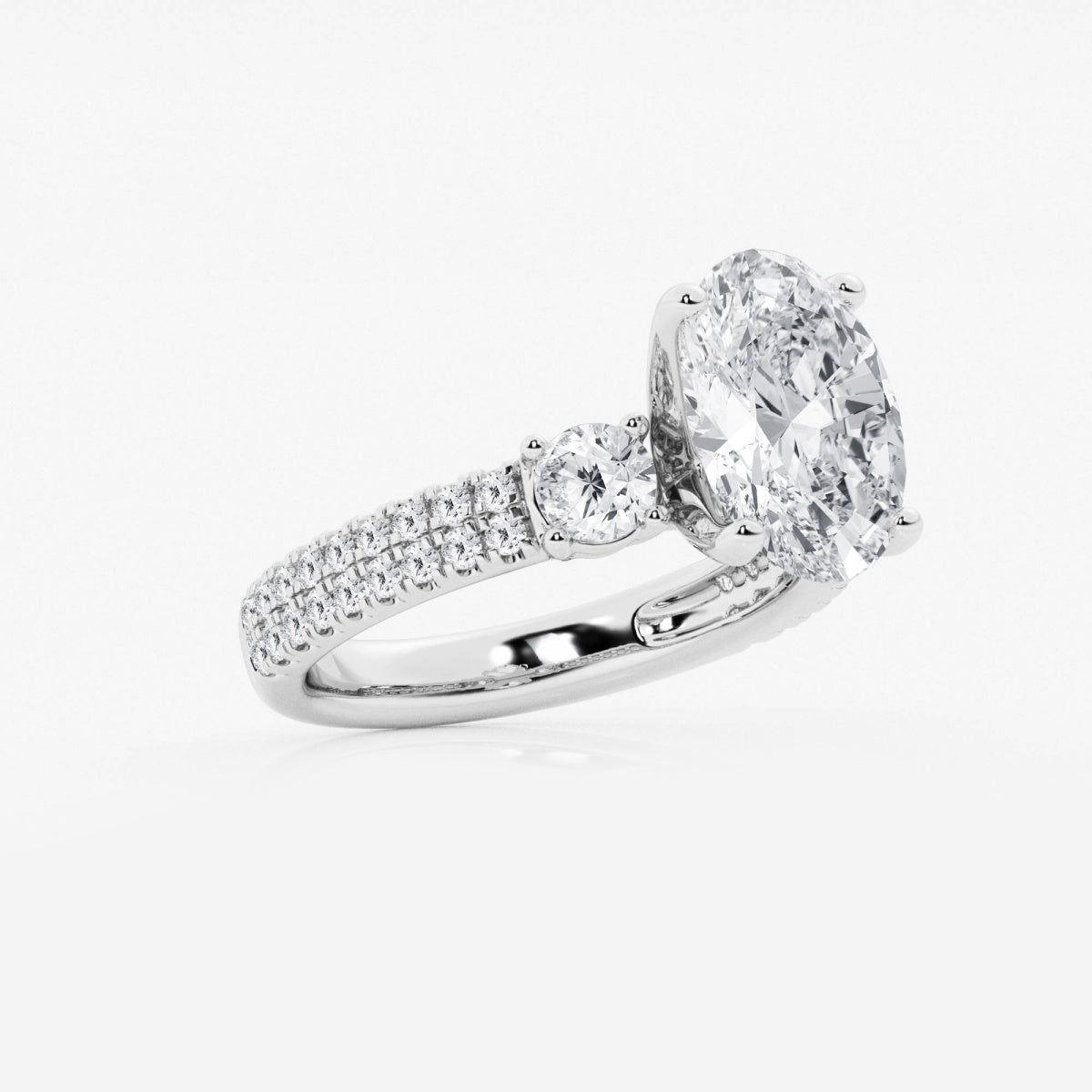 Vivienne - Double Row Accents Engagement Ring