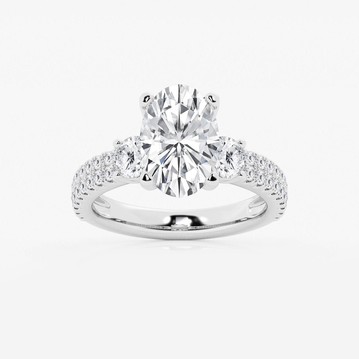 Vivienne - Double Row Accents Engagement Ring