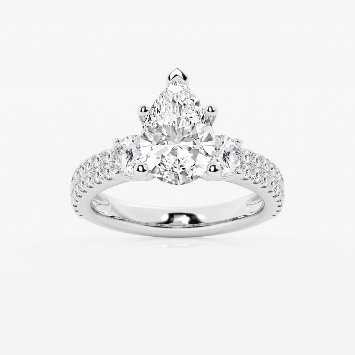 Vivienne - Double Row Accents Engagement Ring